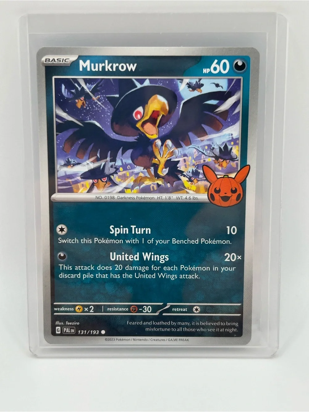 pokemon murkrow card Vintage Rare - Neo Genesis Non-Holo 24/111 RarityCommon Hit Points60 HP Colorless Spin Turn (10) Switch this Pokmon with 1 of your Benched Pokmon Murkrow | Ultra Prism |